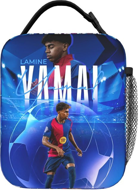 Isolierte Lunchtasche Lamine Y-Yamal Fußball von Fancy Style Studio in Blau - Bild 1