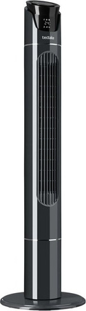 Tectake Turmventilator Anthrazit mit Oszillation, 3 Modi und 3 Geschwindigkeitsstufen, H x B x T: 110 x 31 x 31 cm