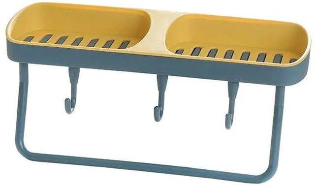 Yiran Furniture Seifenhalter für das Badezimmer Wandmontiert mit Drainage in Grau - Bild 1