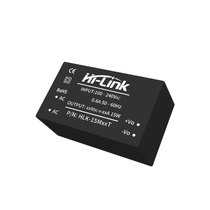 Hi-Link AC/DC-Leistungsmodul 15W-T-Serie in Schwarz, Eingangsspannung 100–240 VAC, Modelle 15M05T/15M12T/15M15T/15M24T - Bild 4