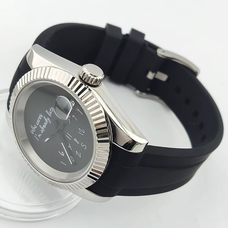 OUMASHI Armbanduhr Automatik, Edelstahl, Schwarz, 36 mm, Herren - Bild 2