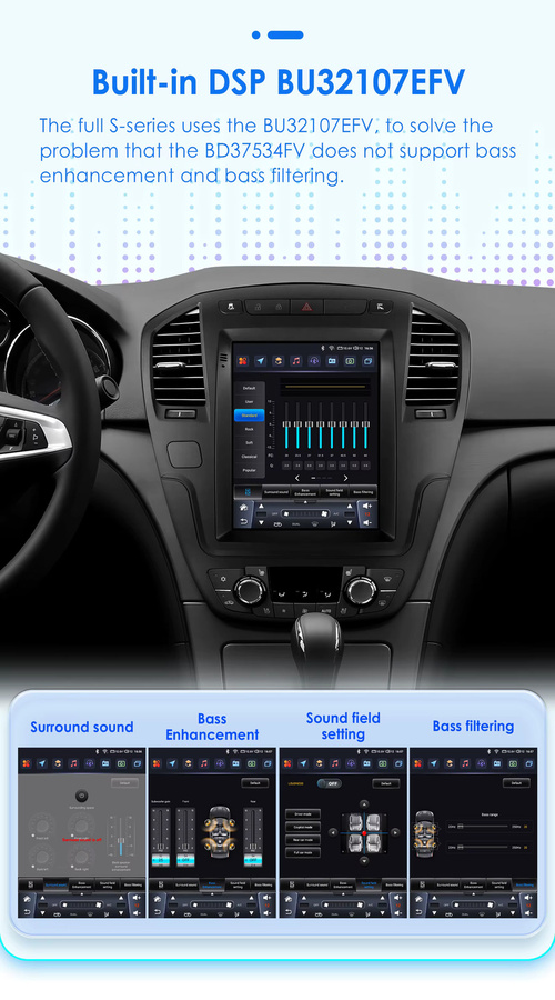 Hizpo Autoradio mit 9,7 Zoll Vertikalbildschirm für Opel Insignia und Buick Regal 2009 - 2013, Multimedia Stereo mit Carplay, GPS und WIFI in Schwarz - Bild 3