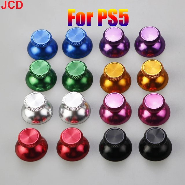 Jcd Analog Joystick Daumensticks aus Aluminium Metall für PS5 Controller, 2 Stück, Schwarz - Bild 1