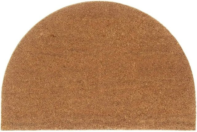 vidaXL Fußmatte Halbrund aus Kokosfaser in Beige und Braun, B/T: 90 x 60 cm - Bild 1