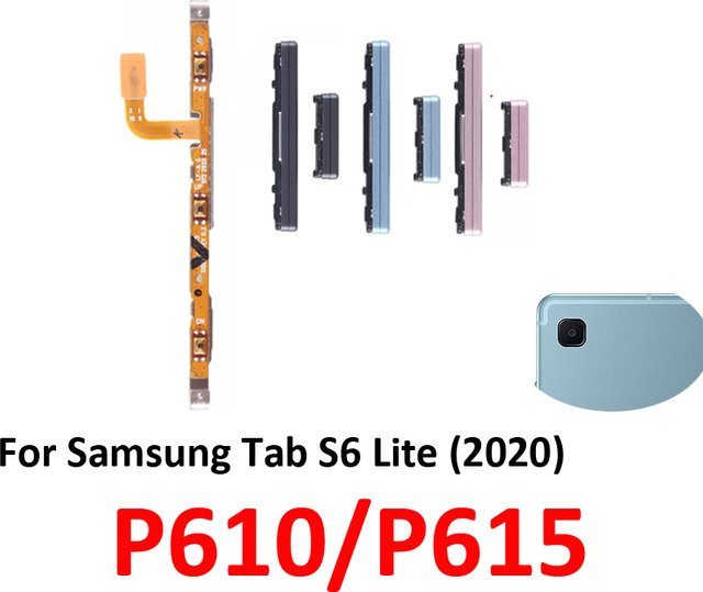 Samsung Galaxy Tab S6 Lite P610 P615 Ersatz Flexkabel für Ein/Aus- und Lautstärketasten in Grau - Bild 1