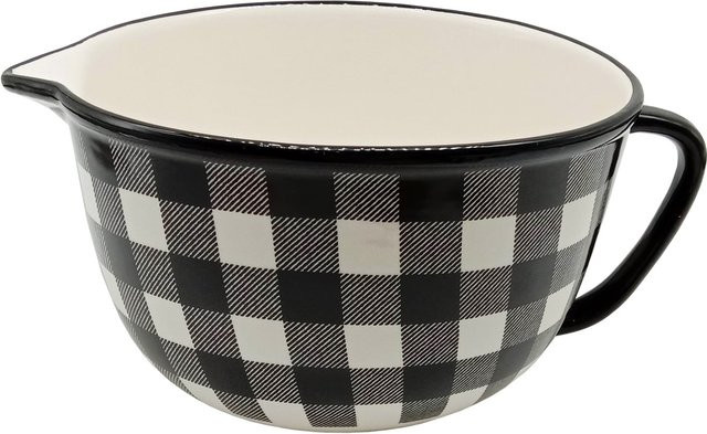 neuetischkultur Rührschüssel aus Keramik mit Muster in Schwarz - Bild 1