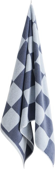 HAY Check Badetuch aus Baumwolle in Blau mit Karomuster, Breite: 70 cm, Höhe: 136 cm - Bild 1