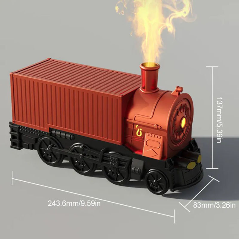 Neoglint Vintage Containerzug Ätherischer Öl Diffusor mit Fernbedienung, 300ml, USB-Betrieb, Grün Orange Rot - Bild 5