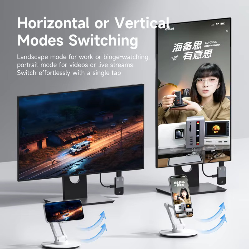 Hagibis Kabelloses USB-C HDMI Video-Extender Set für Handy, Tablet und Laptop zur Bildschirmspiegelung - Bild 5