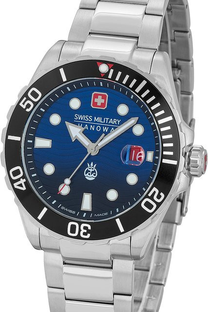 Swiss Military Hanowa Offshore Diver II Herrenuhr, Quarz, Edelstahl, 44 mm, 20 ATM - Bild 1