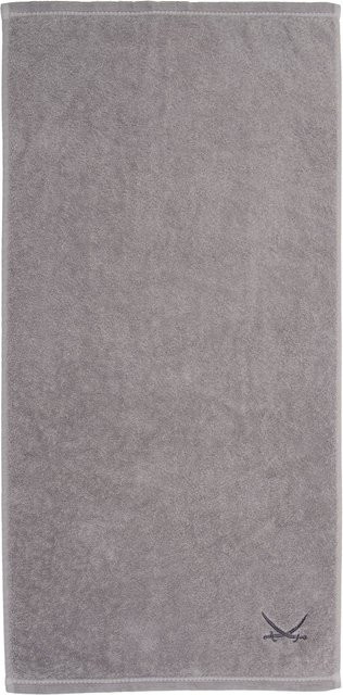 Saunatuch Sansibar Living in Grau/Silber aus Baumwoll-Terry, B/H: 90 x 180 cm - Bild 1