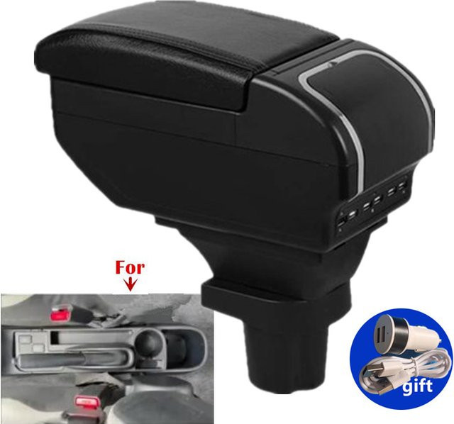 HuangZM Armlehnenbox mit USB-C Ladefunktion für Toyota Yaris 3 und Toyota Hybrid Yaris Vitz in Schwarz - Bild 1