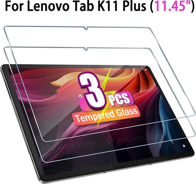 Lenovo Tab K11 Plus (11,45 Zoll) 2024 Displayschutzfolie aus gehärtetem Glas, 9H, ultraklar und transparent - Bild 1