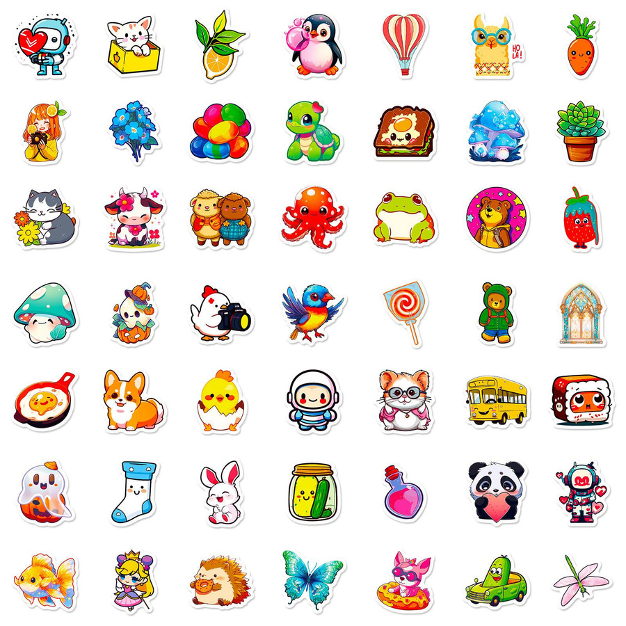 100-teiliges Set Car beautiful stickers multicolor - Bild 2