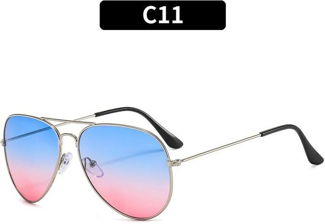 Aviator Sonnenbrille, Unisex, Vollrand, Edelstahl, blau - Bild 1