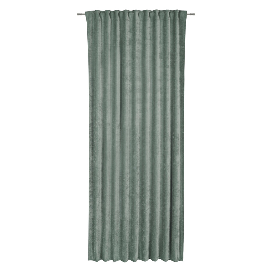 Mömax Fertigvorhang Casper in Grün, blickdicht, Chenille und Velvet, Breite: 140 cm, Höhe: 245 cm - Bild 2