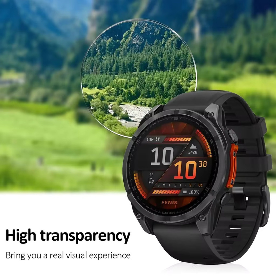 Garmin Fenix 8 Serie Displayschutzfolie aus gehärtetem Glas mit Installationswerkzeug, transparent, 9H Härtegrad, HD-klar und kratzfest - Bild 6