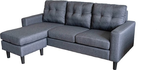 HTI-Living Ecksofa Reva Grau, reversibles L-Shape Polstersofa aus Stoff - Bild 1