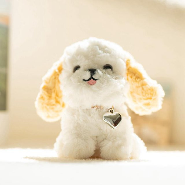 Yiran toy Mini Haustier Hund Plüschtier, Wolfshund Schnauzer Shiba Inu Beagle, 13cm - Bild 1