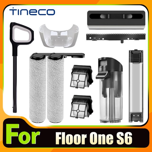 Tineco FLOOR ONE S6 Zubehör-Set mit Nass-Trocken-Roller, HEPA-Filter, Wassertank und Halterung aus Kunststoff - Bild 1