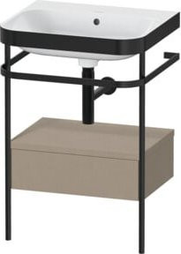 Duravit Möbelwaschtisch-Kombi Happy D.2 Plus in Weiß mit Keramikwaschbecken, B/T: 57,5 x 49 cm - Bild 1
