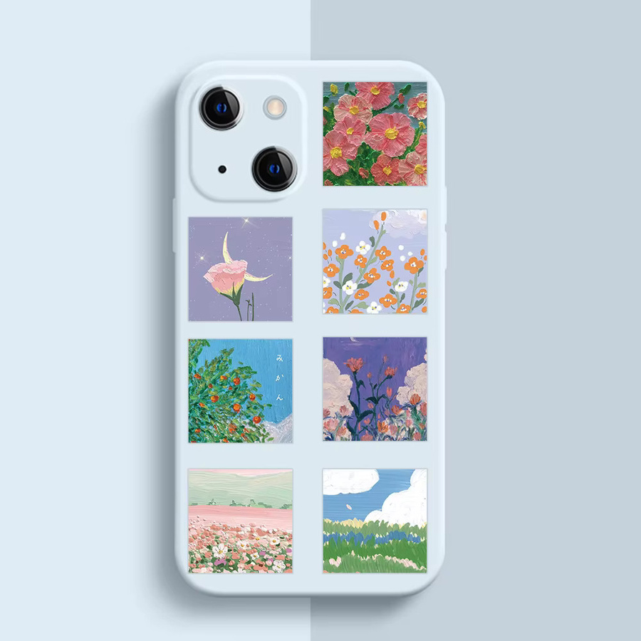56 Stück Ästhetische Ölgemälde Landschaft Aufkleber in Rosa und Multicolour für Scrapbooking, Koffer und Schreibwaren - Bild 2