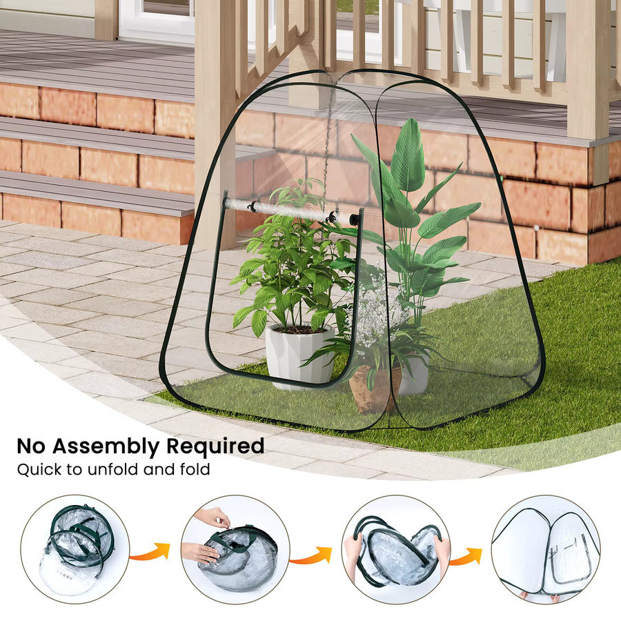 WOLTU Pop-Up-Gewächshaus als transparentes Mini-Gewächshaus-Abdeckungszelt für Frostschutz von Pflanzen und Gemüse im Garten oder Innenbereich - Bild 4