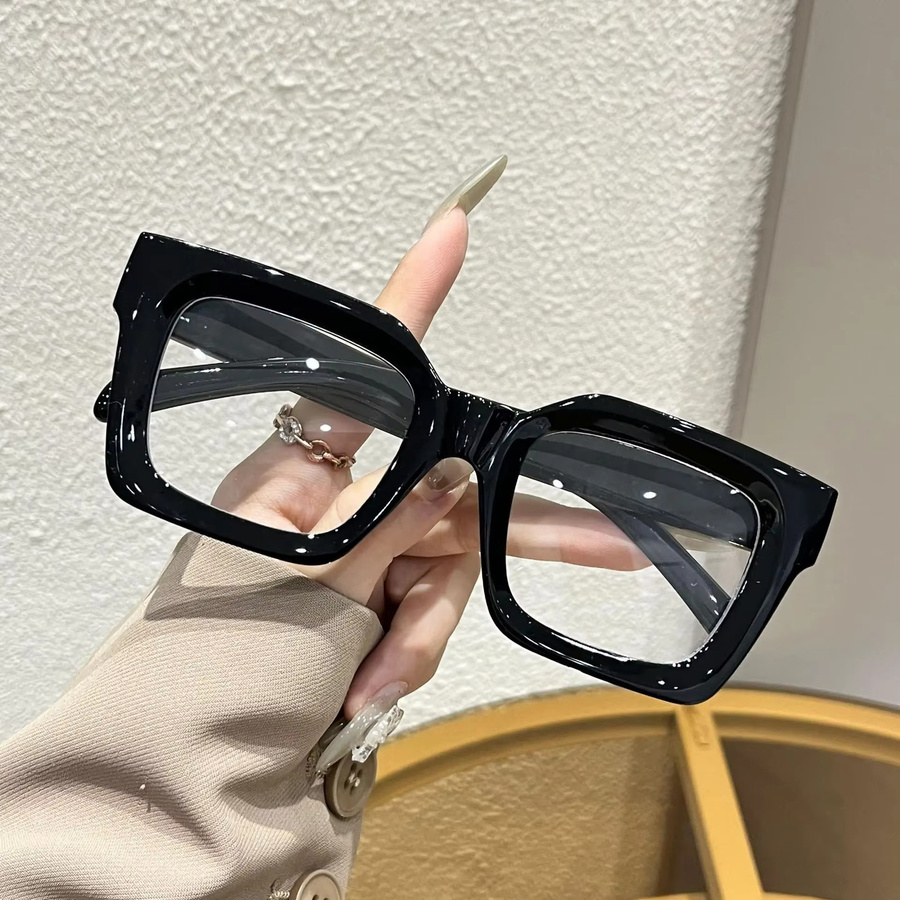 CAIPAI Korrektionsbrille, rechteckig, Vollrand, Kunststoff, schwarz - Bild 1