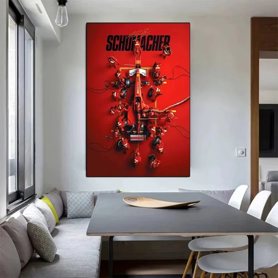 CIFBUY Michael Schumacher F1 Racing Metall-Wandkunst HD-Aluminium-Poster für deine Heimdekoration, Rechteckig, Breite: 30,0 cm, Höhe: 20,0 cm - Bild 2