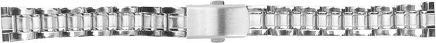 TOMTOP JMS Uhrenarmband Edelstahl, Schnellverschluss, Faltschließe, 14mm, Silber, Unisex - Bild 1