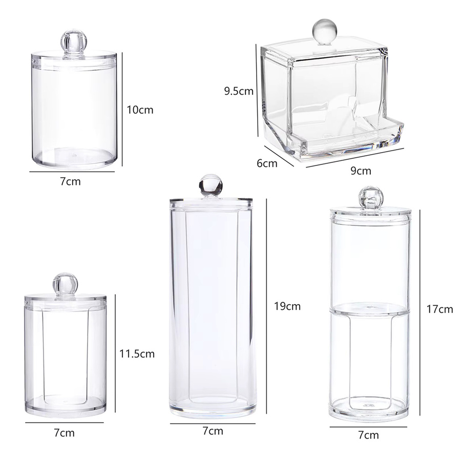 Transparente Acryl Aufbewahrungsbox für Wattepads und Make-up als Kosmetik Organizer für dein Badezimmer - Bild 2
