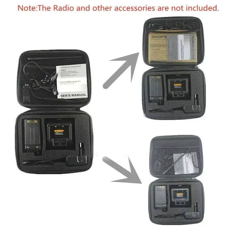 Baofeng UV-5R Serie Aufbewahrungstasche für Walkie Talkies in Schwarz - Bild 4