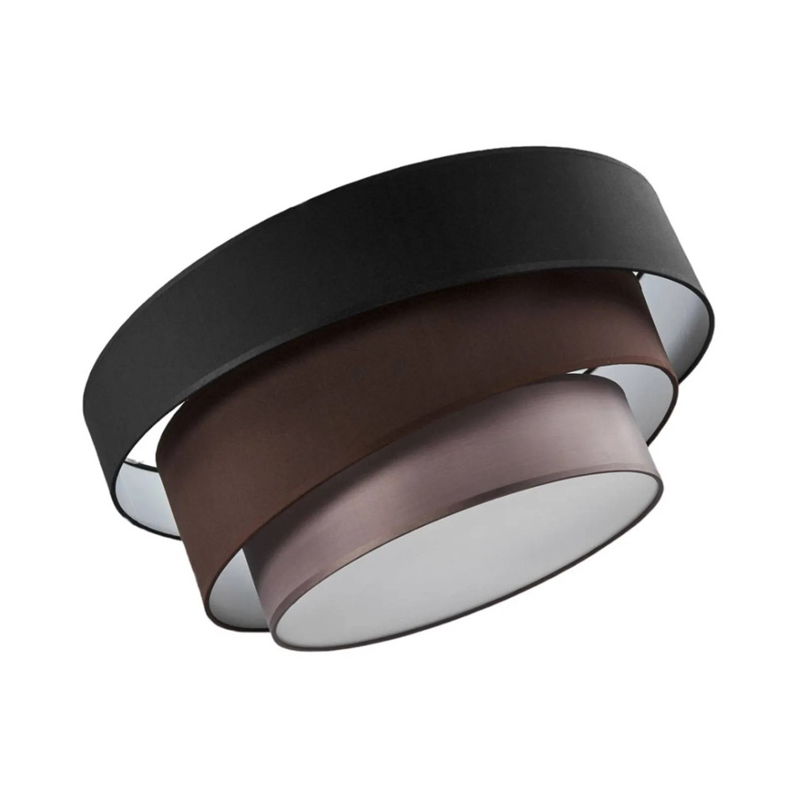 Lindby Deckenlampe Melia Modern Schwarz aus Textil und Metall, 3-flammig, E27, Wohnzimmerleuchte - Bild 2