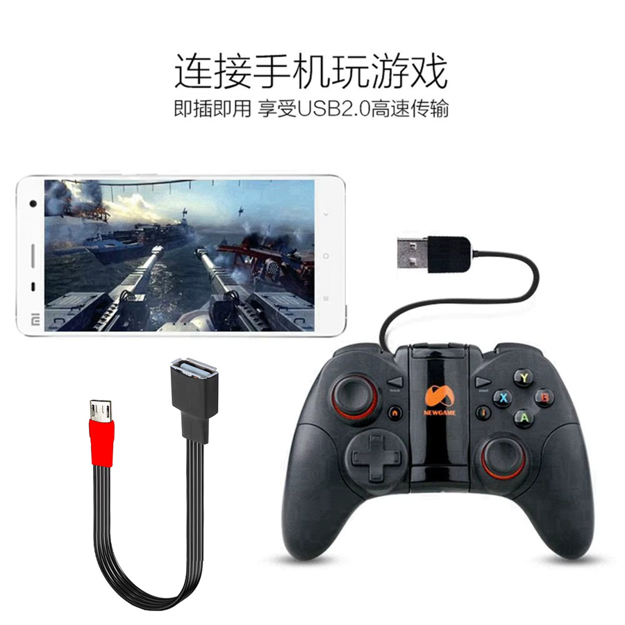 CY Micro-USB auf USB 2.0 OTG Adapter Kabel in Schwarz mit 90 Grad Winkel für Telefone und Computer - Bild 3