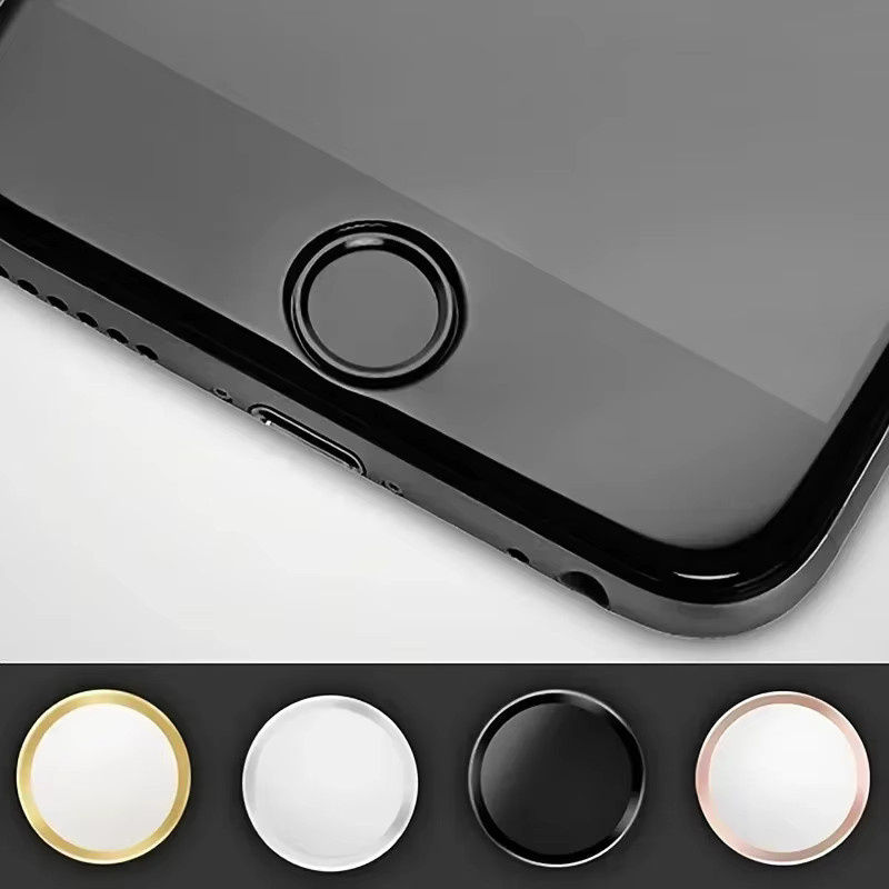 2 Stück Ultra Slim Metall Home Button Aufkleber für iPhone 7 7Plus 6 6S 6Plus 5 5S 5C SE, 0,5mm, Schwarz - Bild 3