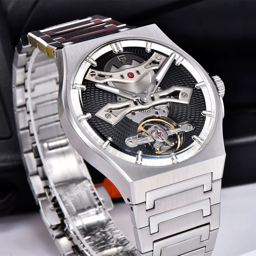 PAGANI DESIGN Armbanduhr Automatik, Edelstahl, Weiß, 42 mm, Herren - Bild 2