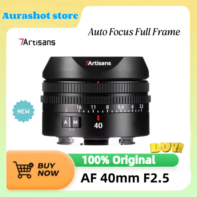 7artisans AF 40mm F2.5 Autofokus-Vollformat-Objektiv für Sony E, Farbe: Schwarz - Bild 1