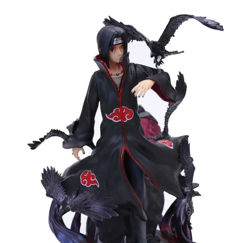 Anime-Figur Naruto Shippuden Uchiha Itachi mit Krähe von Oran Sky in Schwarz als Sammlermodell aus Kunststoff und Kunstharz - Bild 7