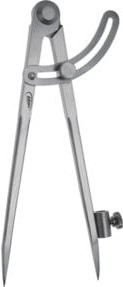 Helios Preisser Bleistiftzirkel mit Stellbogen in Silber aus Metall - Bild 1
