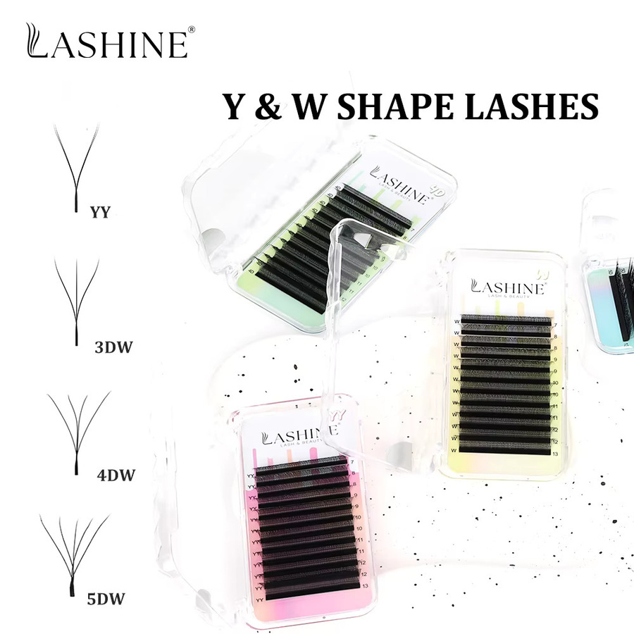 LASHINE Volumen-Wimpern, 10er-Pack, Black, C/D Curl, PBT - Bild 5