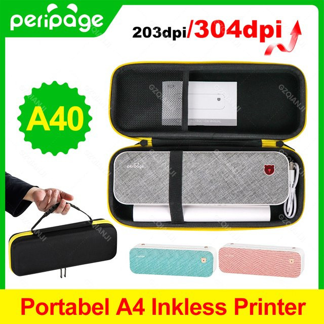Peripage A40 Kabelloser tragbarer Thermo-A4-Drucker mit 304 dpi für mobiles Drucken - Bild 1