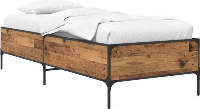 vidaXL Bettrahmen aus Holzwerkstoff in Braun, B/L: 80 x 200 cm - Bild 1