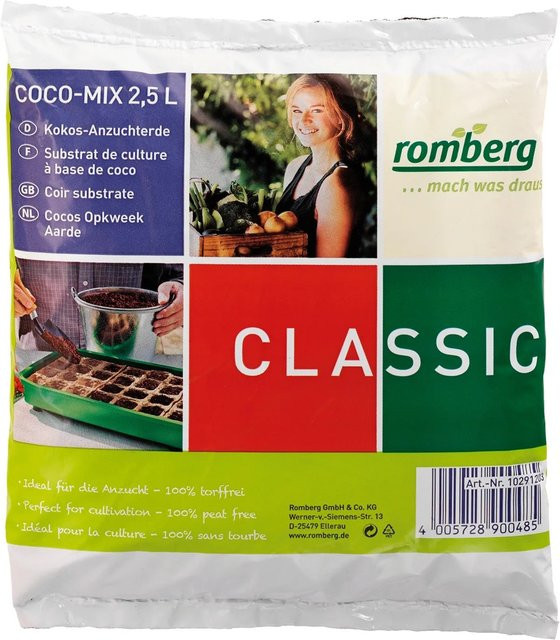 Romberg Classic Kokos-Anzuchterde für Samen und Stecklinge, 2,5 l - Bild 1