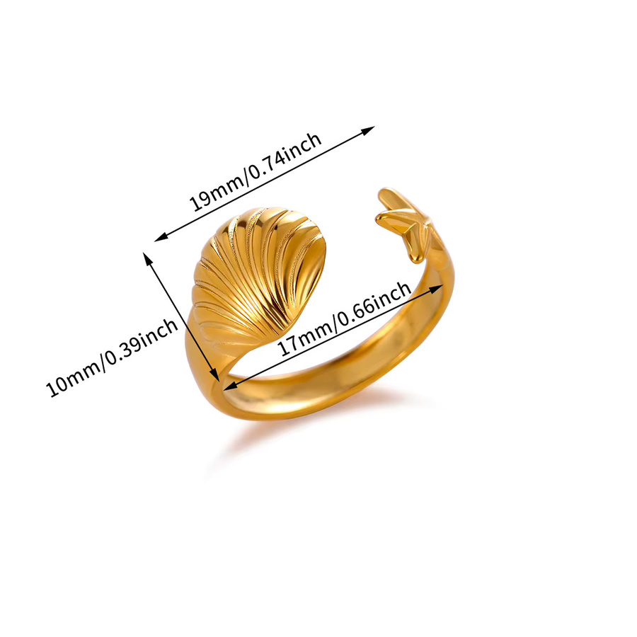 ETCAVCE Hohlring Edelstahl, Gold, Damen - Bild 2