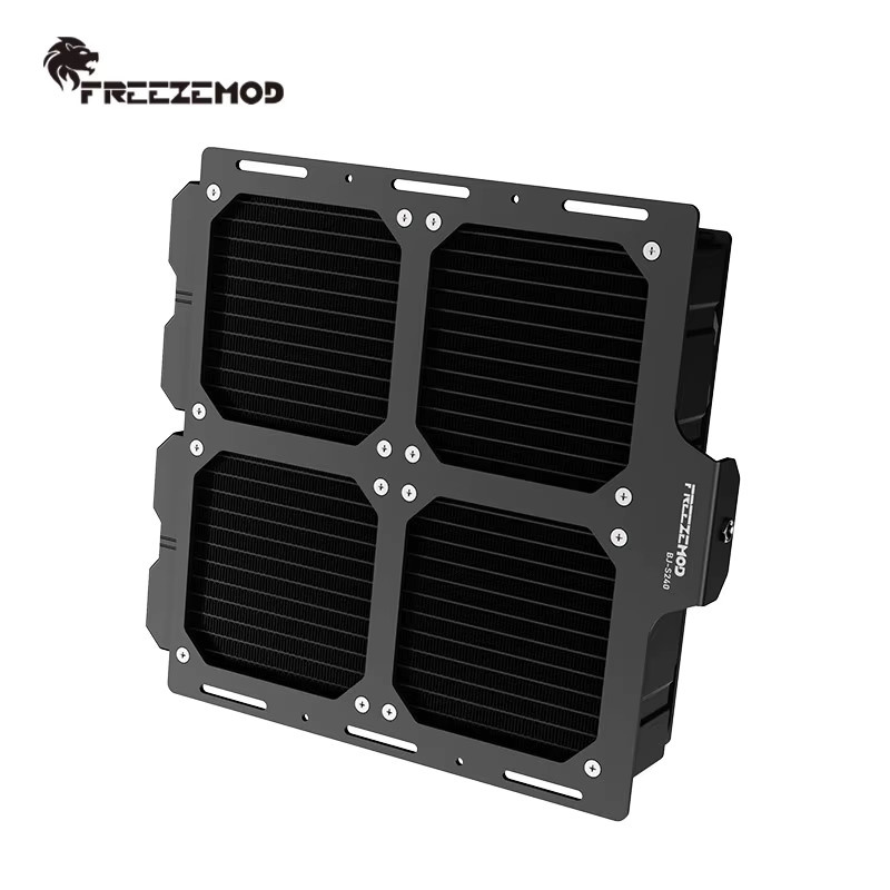 FREEZEMOD Wasserkühlung Erweiterungshalterung aus Aluminiumlegierung mit DC-Anschluss für 240 und 360 Grad Kühler, Schwarz, BJ-240 360 - Bild 2