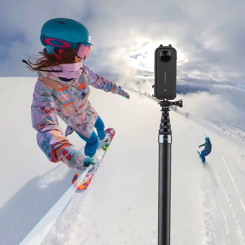 Insta360 Unsichtbarer Selfie-Stick aus Carbonfaser für X4, X5, X3 als Bullet Time Bundle Stativ-Griff in Schwarz - Bild 4