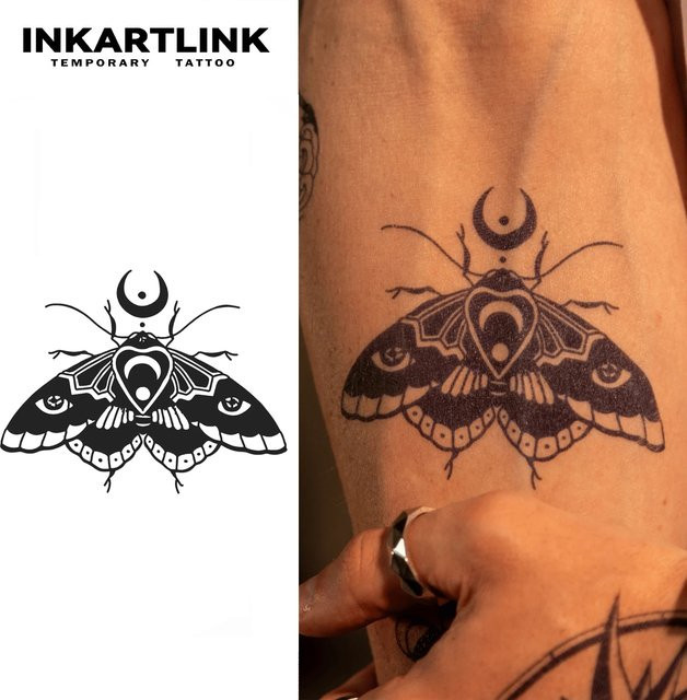 INKARTLINK Temporäres Motten-Tattoo, wasserfest, semi-permanent - Bild 1