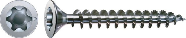 Spax Senkkopf Universalschraube für Holz mit Torx-Antrieb, Durchmesser: 3 mm, Länge: 20 mm, Farbe: Silber, 100 Stück - Bild 1