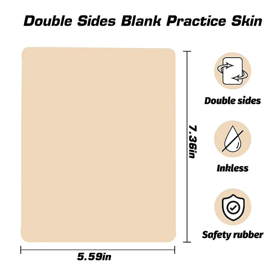 Usiriy Tattoo Transfer Papier und doppelseitige Kunstleder Fake Skin für Tattoo Praxis und Augenbrauen Schablonen - Bild 2