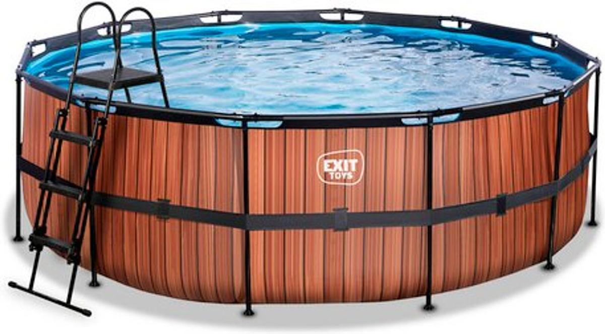 EXIT Toys Wood Pool mit Durchmesser: 427 cm in Braun - Bild 1